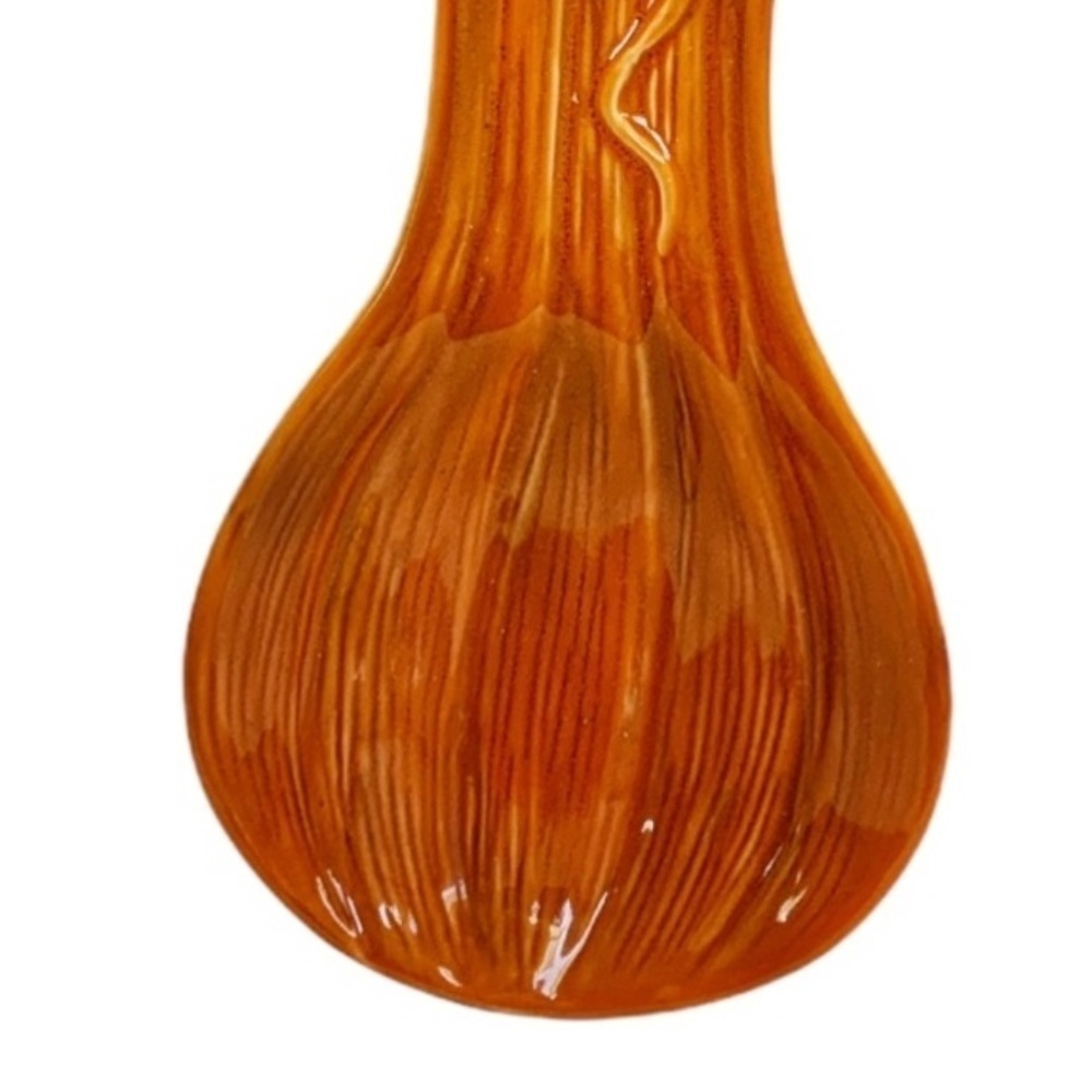 Spoon Rest Fall Harvest Glazed Hand Painted Pumpkin Kitchen Decor Halloween - Picture 8 of 11